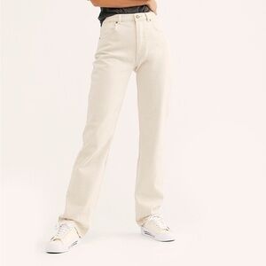 Rolla’s cream classic straight jeans